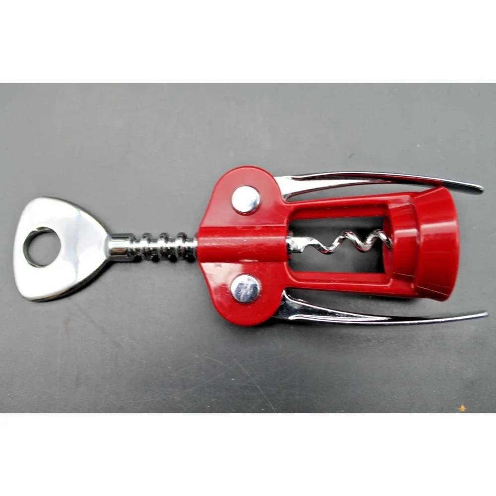 KitchenAid Red Wing Corkscrew Wine Bottle Opener Chrome Lever Bar Tool